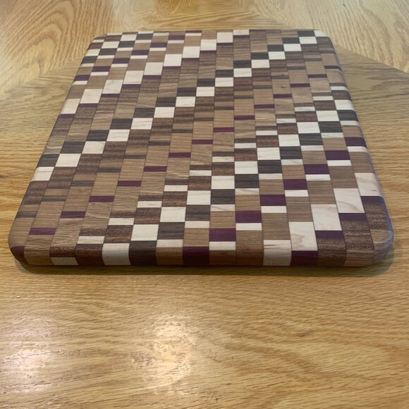 Cutting Board Walnut Sapele Purple Heart Maple Cherry Oak Hardwoods Hand Crafted - Picture 6 of 8